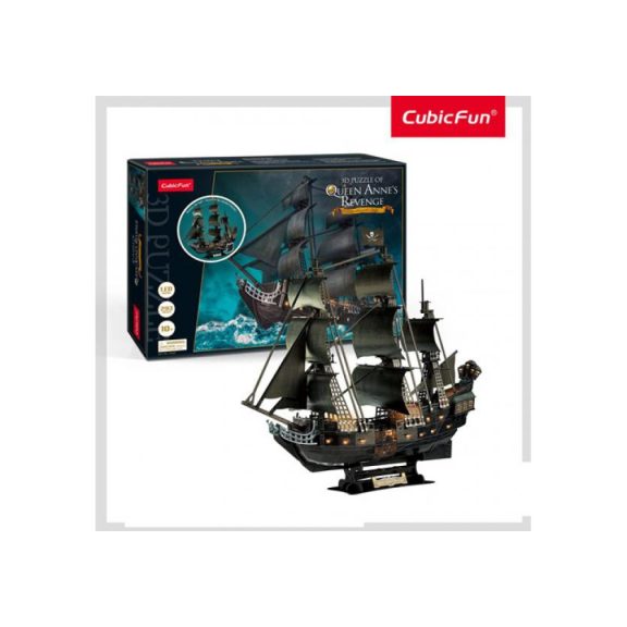 Queen Anne's Revenge LED, Új! 3D puzzle nagy