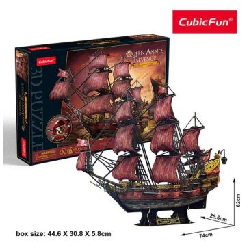 Queen Anne's Revenge (piros) 3D puzzle