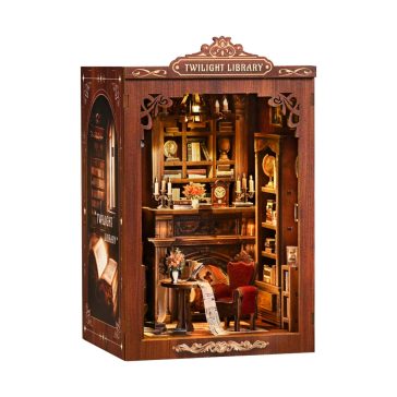 Alkonyat könyvtár DIY miniatűr ház