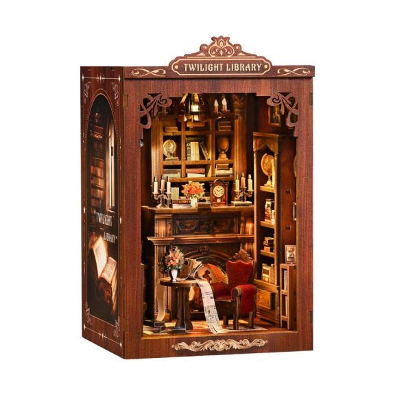 Alkonyat könyvtár DIY miniatűr ház Alkonyat könyvtár DIY miniatűr ház