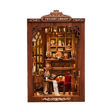Alkonyat könyvtár DIY miniatűr ház