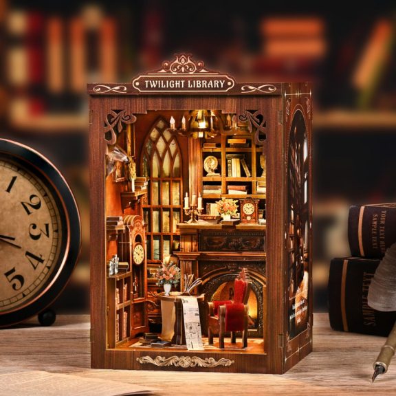 Alkonyat könyvtár DIY miniatűr ház Alkonyat könyvtár DIY miniatűr ház