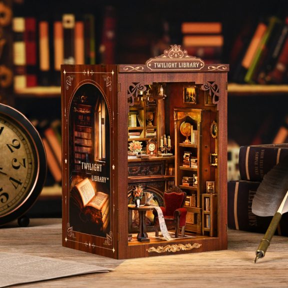 Alkonyat könyvtár DIY miniatűr ház Alkonyat könyvtár DIY miniatűr ház