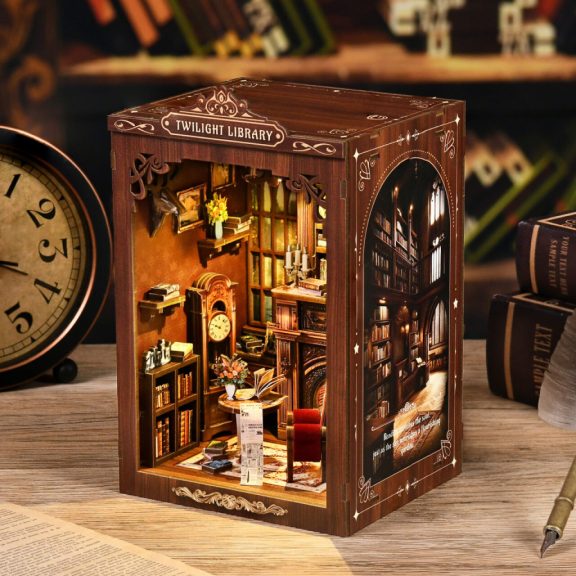 Alkonyat könyvtár DIY miniatűr ház Alkonyat könyvtár DIY miniatűr ház