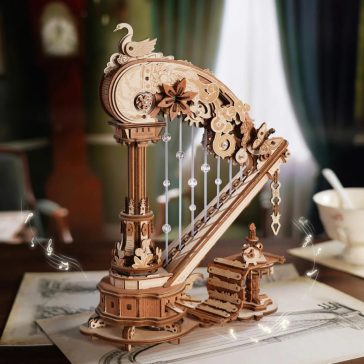 Varázslatos Hárfa music box 3D Puzzle