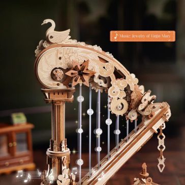 Varázslatos Hárfa music box 3D Puzzle