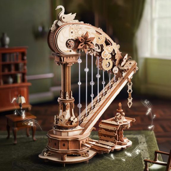 Varázslatos Hárfa music box 3D Puzzle Varázslatos Hárfa music box 3D Puzzle