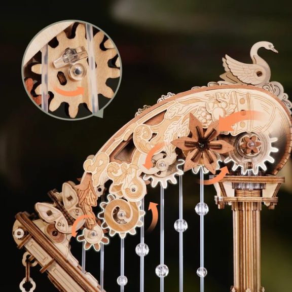 Varázslatos Hárfa music box 3D Puzzle Varázslatos Hárfa music box 3D Puzzle