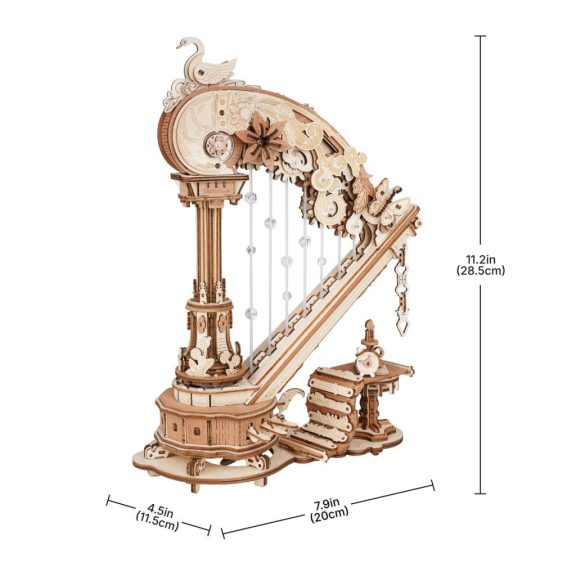 Varázslatos Hárfa music box 3D Puzzle Varázslatos Hárfa music box 3D Puzzle