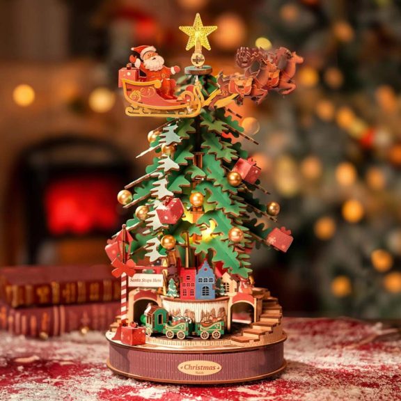 Karácsonyfa music box 3D Puzzle