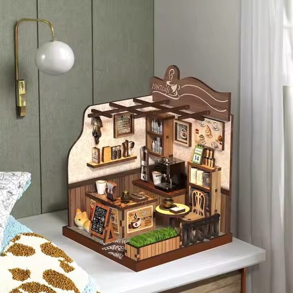 Vidéki kávézó DIY miniatűr ház Vidéki kávézó DIY miniatűr ház