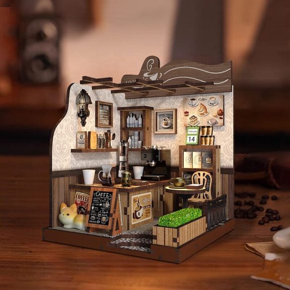 Vidéki kávézó DIY miniatűr ház Vidéki kávézó DIY miniatűr ház