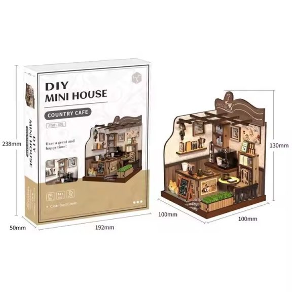 Vidéki kávézó DIY miniatűr ház Vidéki kávézó DIY miniatűr ház