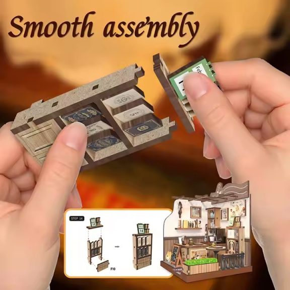 Vidéki kávézó DIY miniatűr ház Vidéki kávézó DIY miniatűr ház