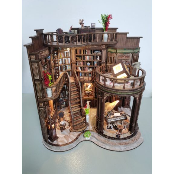 Óriás könyvtárszoba DIY miniatűr ház Óriás könyvtárszoba DIY miniatűr ház