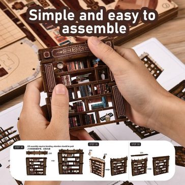 Óriás könyvtárszoba DIY miniatűr ház