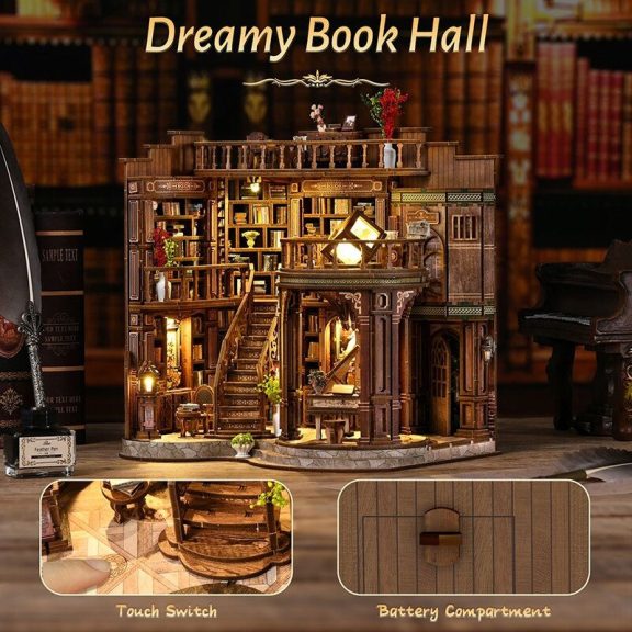 Óriás könyvtárszoba DIY miniatűr ház Óriás könyvtárszoba DIY miniatűr ház