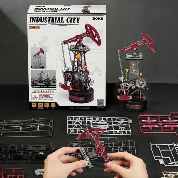 Olajfúró torony 3D Puzzle Mechanikus Olajfúró torony 3D Puzzle Mechanikus