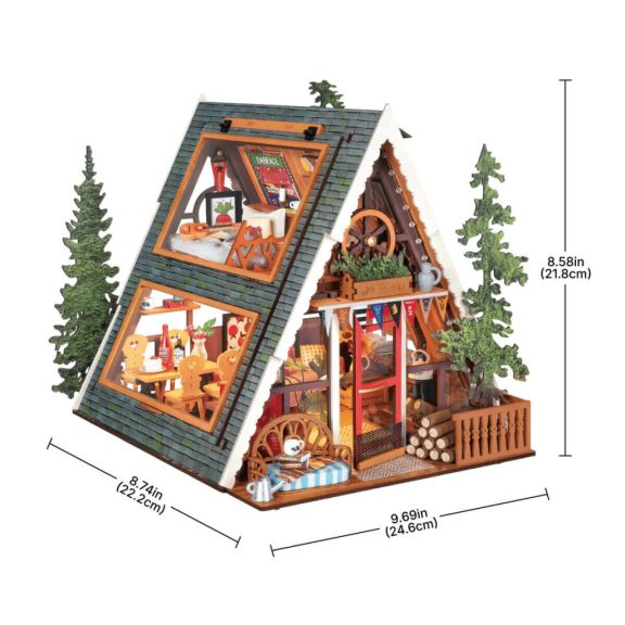 DIY Miniatűr ház A-FRAME faház DIY Miniatűr ház A-FRAME faház