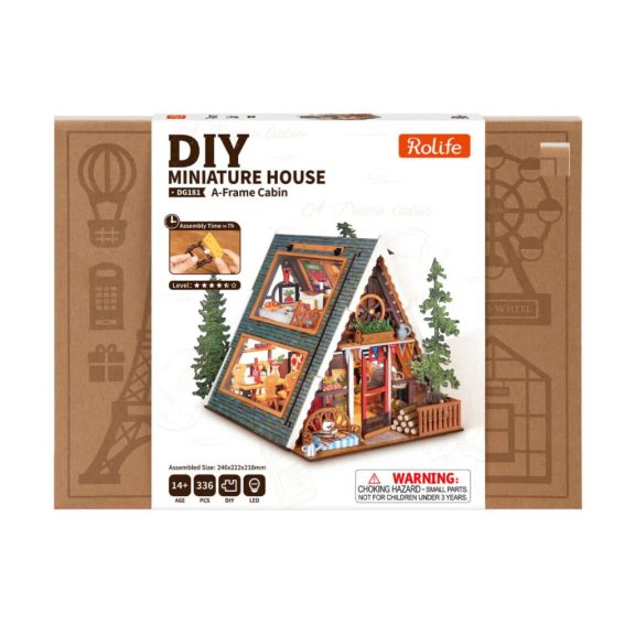 DIY Miniatűr ház A-FRAME faház DIY Miniatűr ház A-FRAME faház
