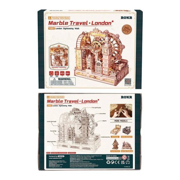 Londoni utazás golyópálya 3D Puzzle Londoni utazás golyópálya 3D Puzzle