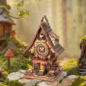 Kakukkos óra színes 3D Puzzle mechanikus