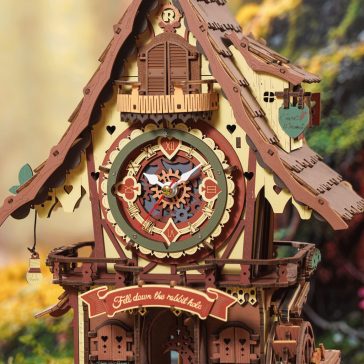 Kakukkos óra színes 3D Puzzle mechanikus