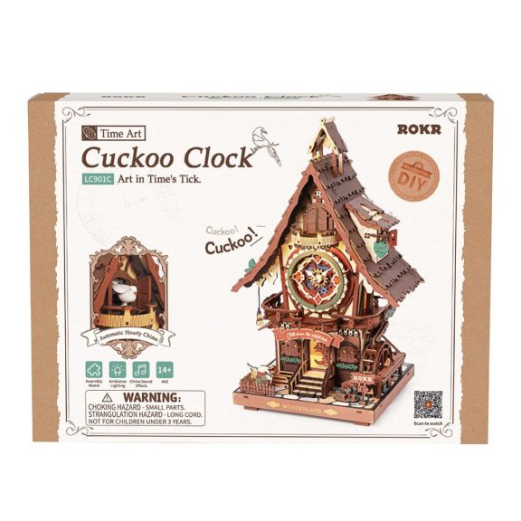 Kakukkos óra színes 3D Puzzle mechanikus Kakukkos óra színes 3D Puzzle mechanikus
