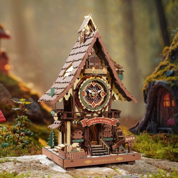 Kakukkos óra színes 3D Puzzle mechanikus Kakukkos óra színes 3D Puzzle mechanikus