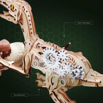 Velociraptor mechanikus 3D Puzzle