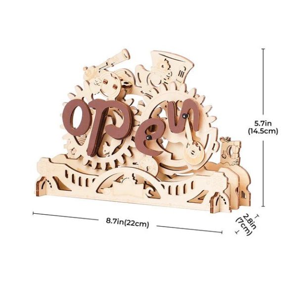 Nyitva-zárva jelzés 3D Puzzle mechanikus