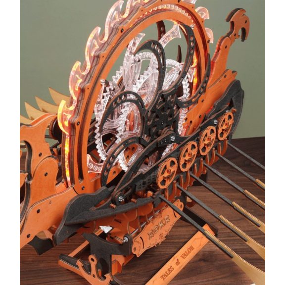 Viking sárkányhajó 3D Puzzle mechanikus Viking sárkányhajó 3D Puzzle mechanikus