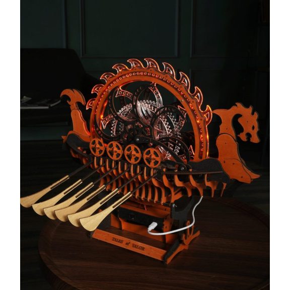 Viking sárkányhajó 3D Puzzle mechanikus Viking sárkányhajó 3D Puzzle mechanikus