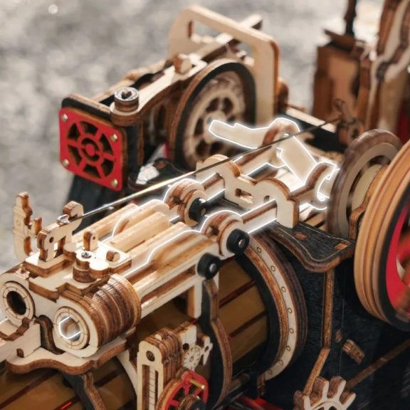 Gőzgép 3D Puzzle mechanikus