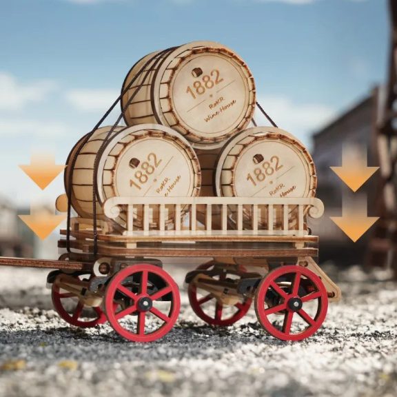 Gőzgép 3D Puzzle mechanikus